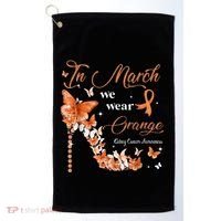 High Heel In March We Wear Orange Multiple Sclerosis Warrior Golf Towel thumb 0