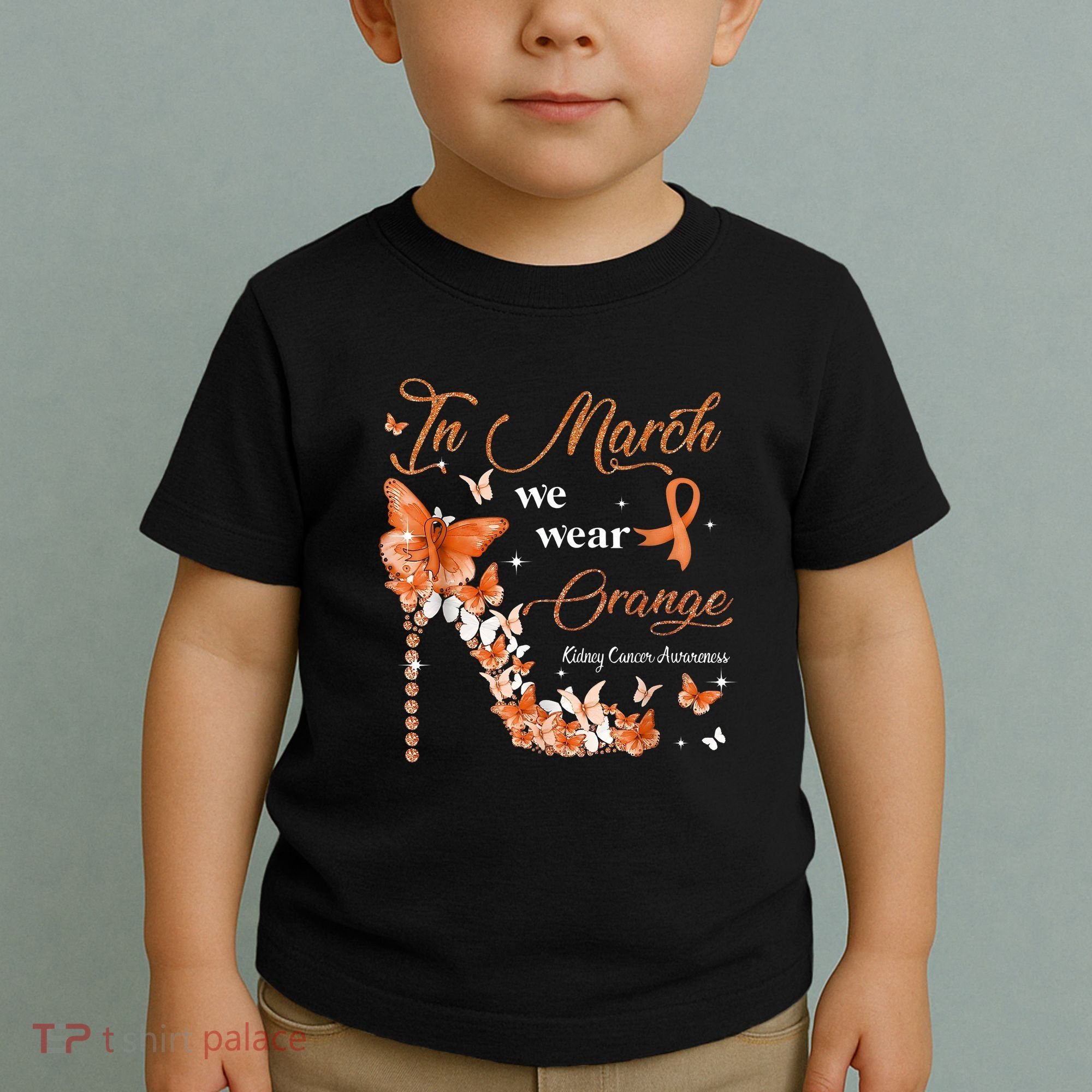 High Heel In March We Wear Orange Multiple Sclerosis Warrior Toddler T-Shirt