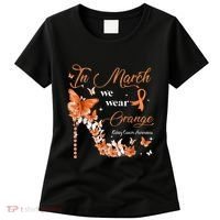 High Heel In March We Wear Orange Multiple Sclerosis Warrior Women's T-Shirt thumb 0