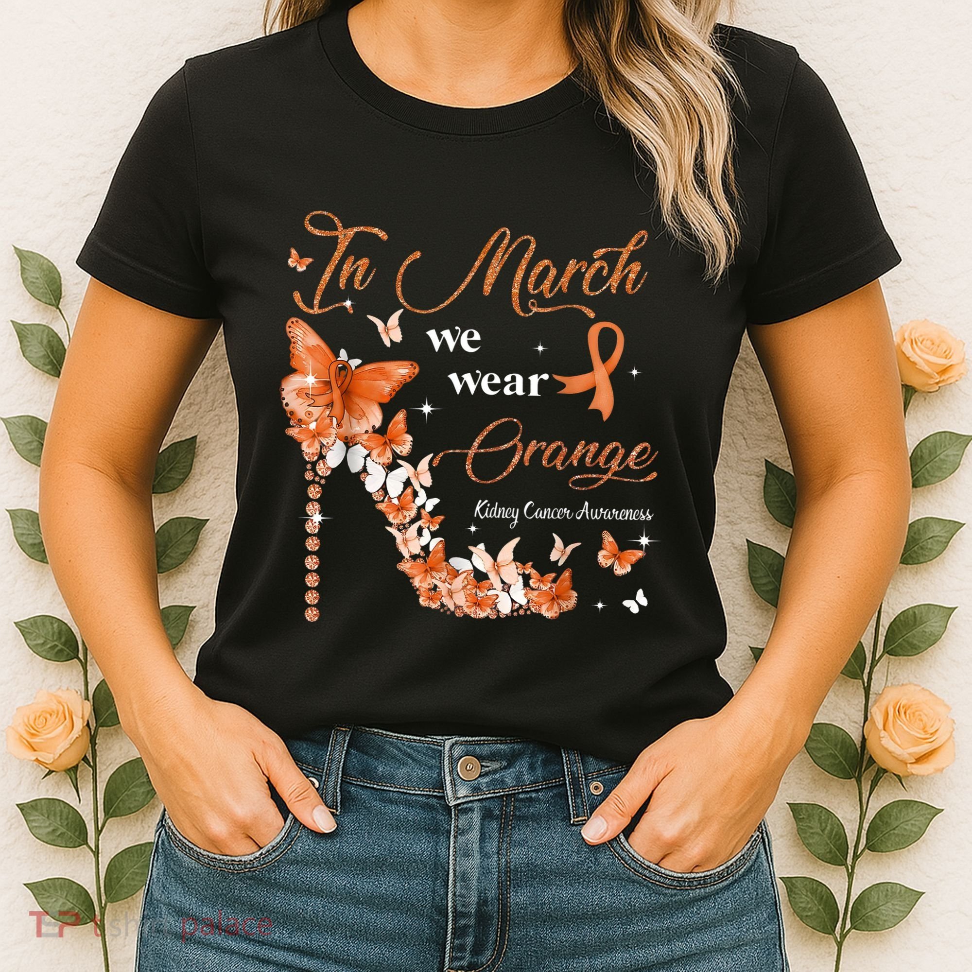 High Heel In March We Wear Orange Multiple Sclerosis Warrior Women's T-Shirt