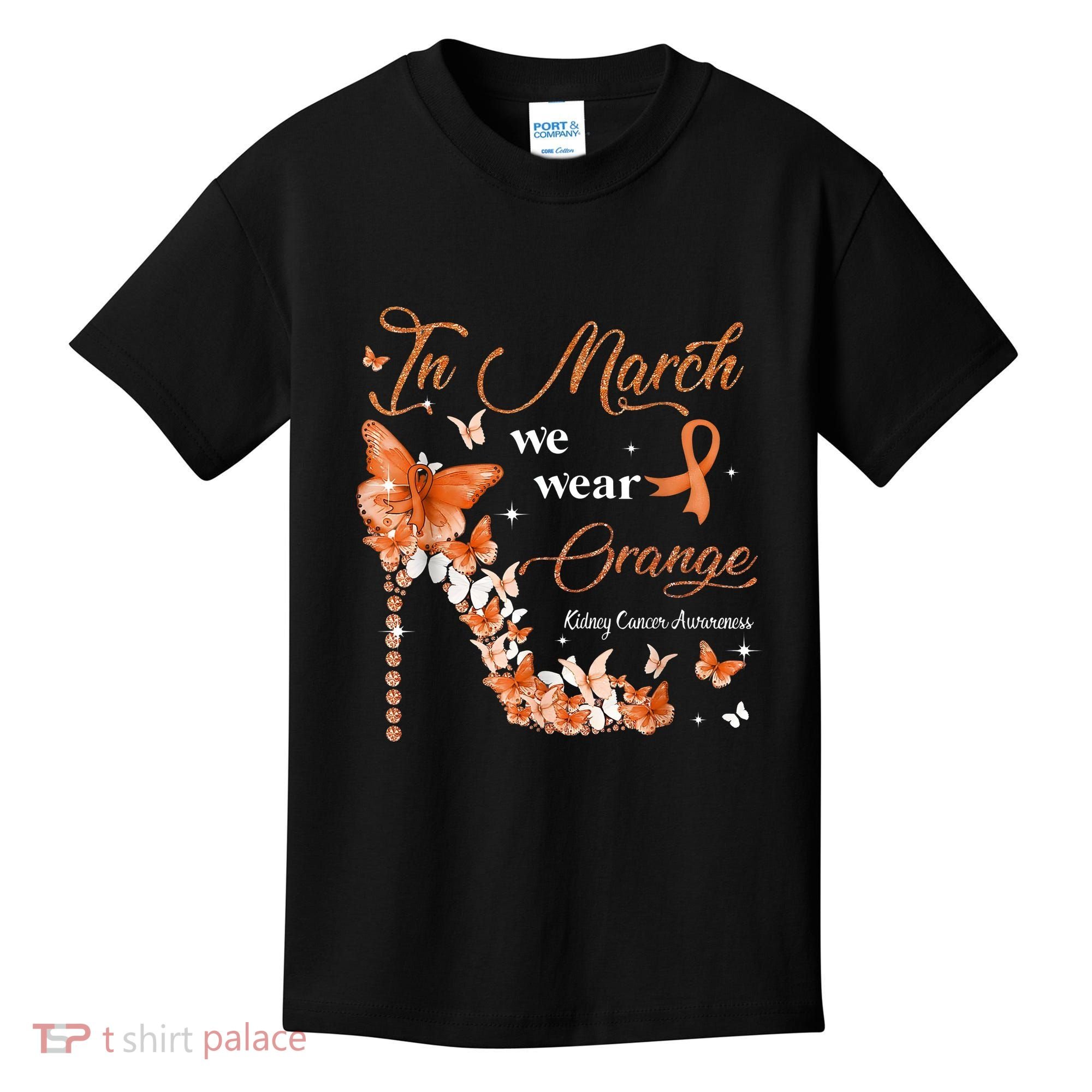 High Heel In March We Wear Orange Multiple Sclerosis Warrior Kids T-Shirt