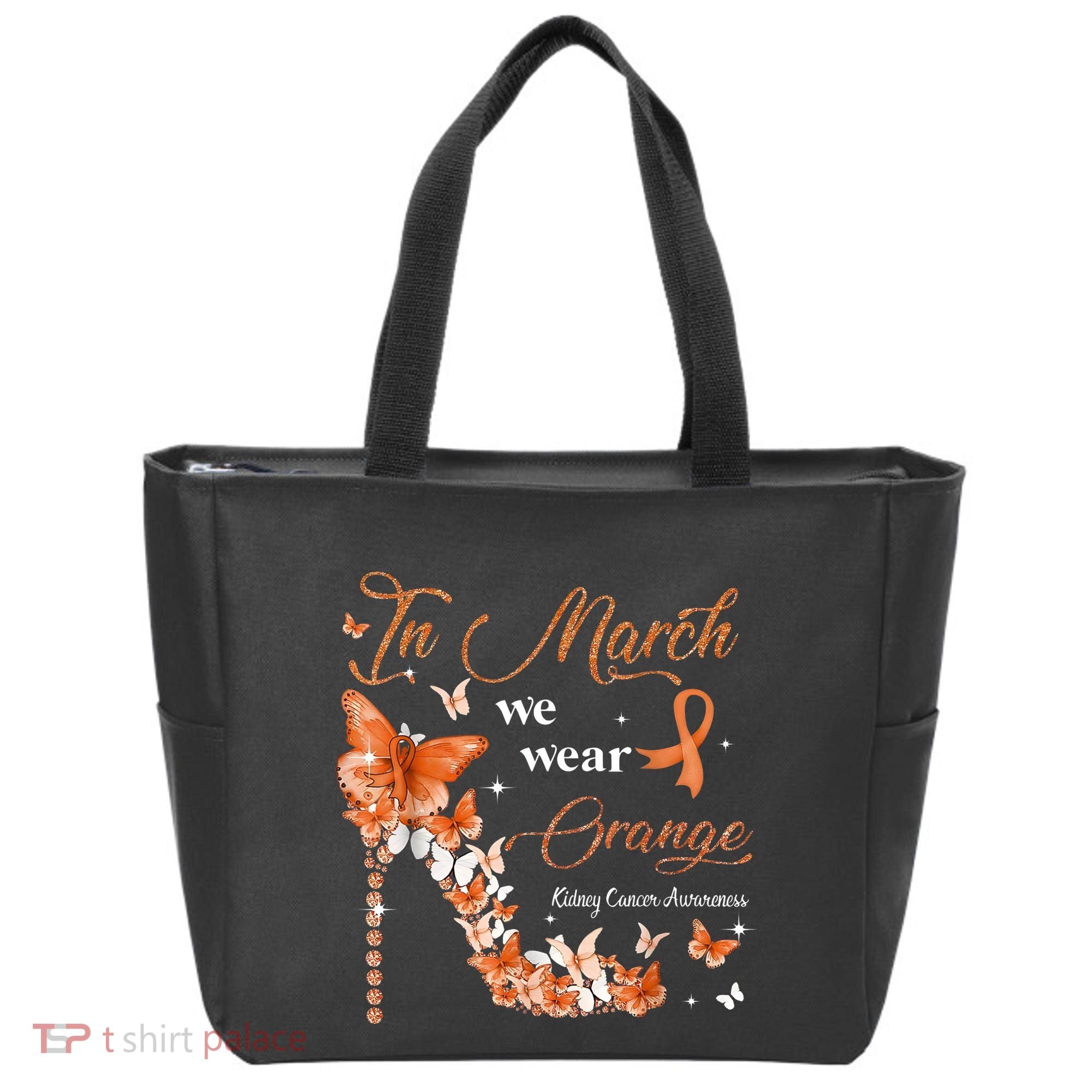 High Heel In March We Wear Orange Multiple Sclerosis Warrior Tote Bag