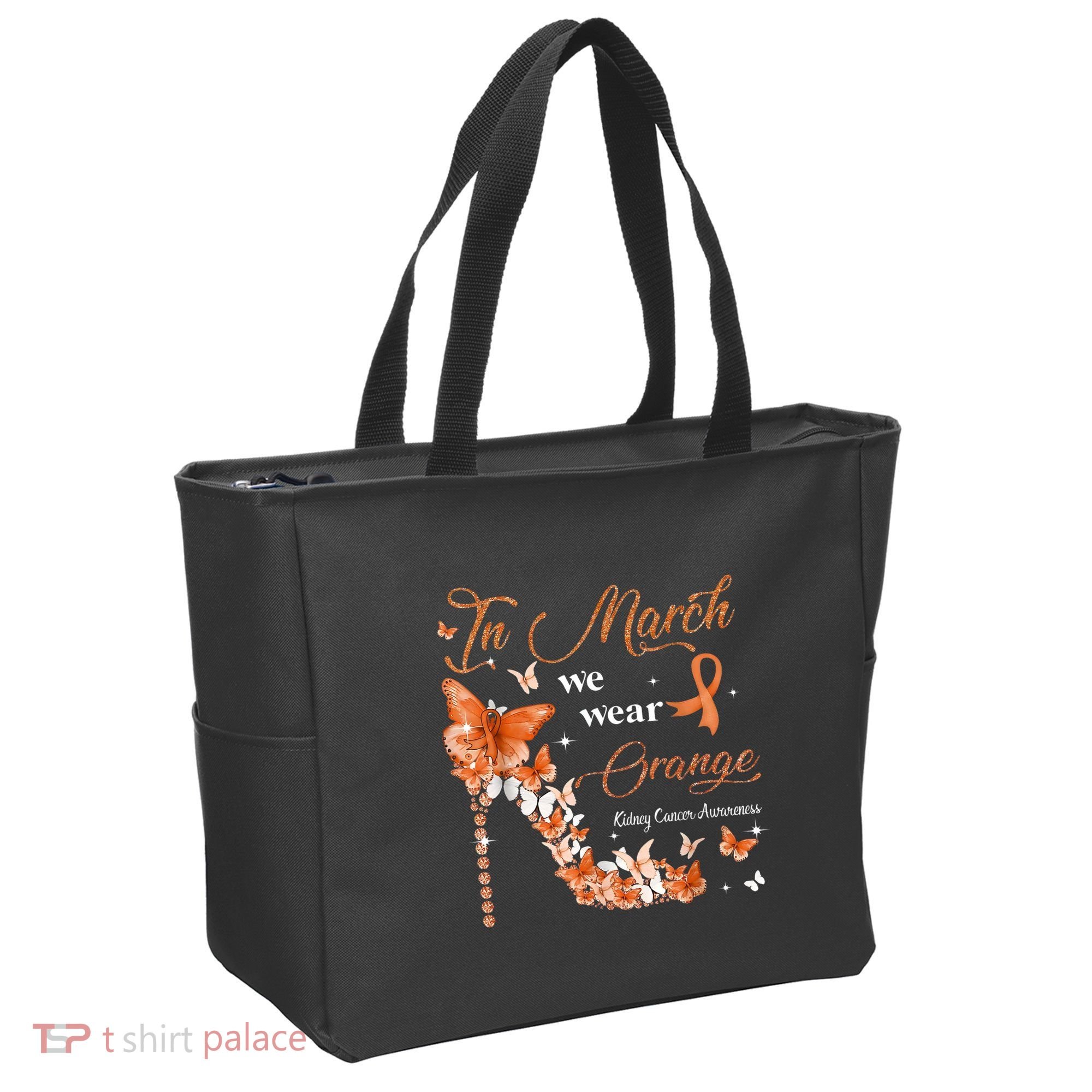 High Heel In March We Wear Orange Multiple Sclerosis Warrior Tote Bag