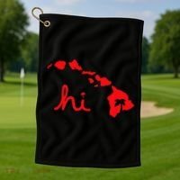Hi Hawaiian Islands Golf Towel thumb 1