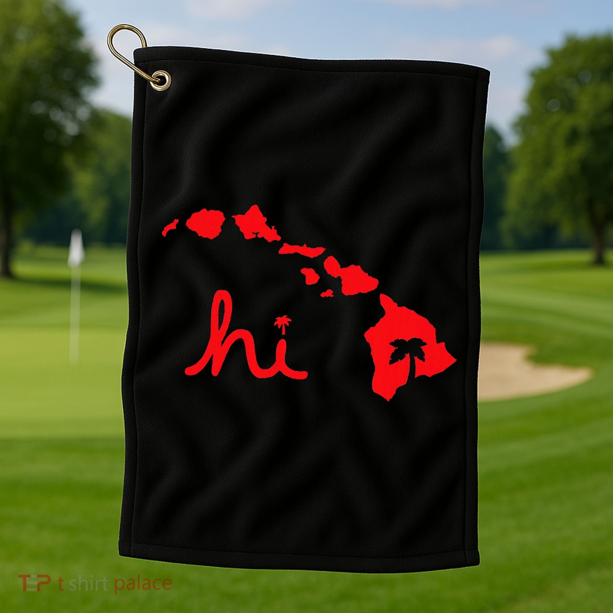 Hi Hawaiian Islands Golf Towel