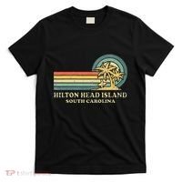 Hilton Head Island South Carolina Vacation Vintage Palm Tree T-Shirt thumb 0