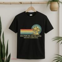 Hilton Head Island South Carolina Vacation Vintage Palm Tree T-Shirt thumb 2