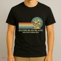 Hilton Head Island South Carolina Vacation Vintage Palm Tree T-Shirt thumb 3