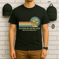 Hilton Head Island South Carolina Vacation Vintage Palm Tree T-Shirt thumb 6