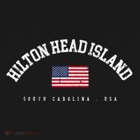 Hilton Head Island Sc Retro American Flag Usa City Name Gift Women's Hoodie thumb 2