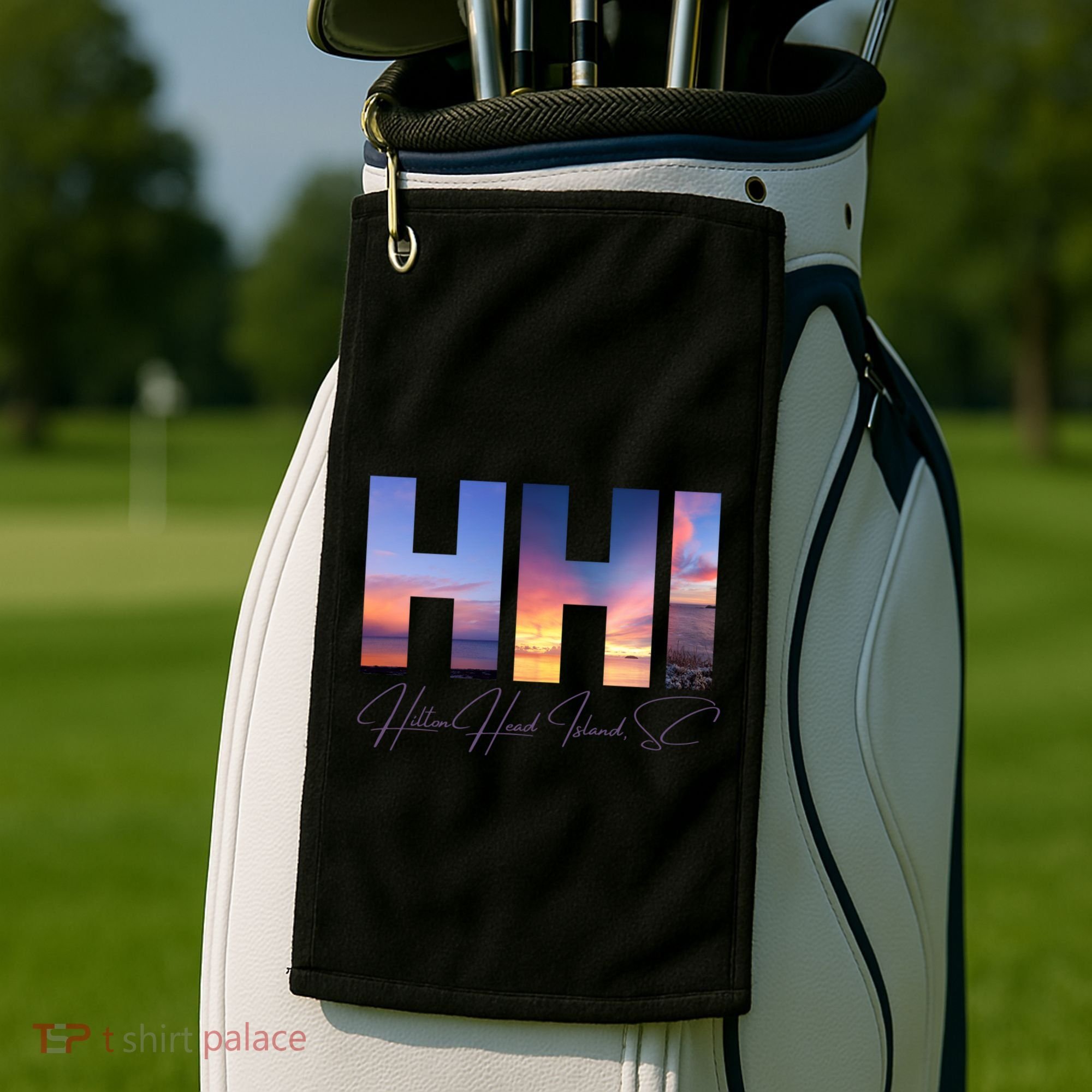 Hilton Head Island South Carolina Gift Sunset Gift Family Trip Gift Golf Towel