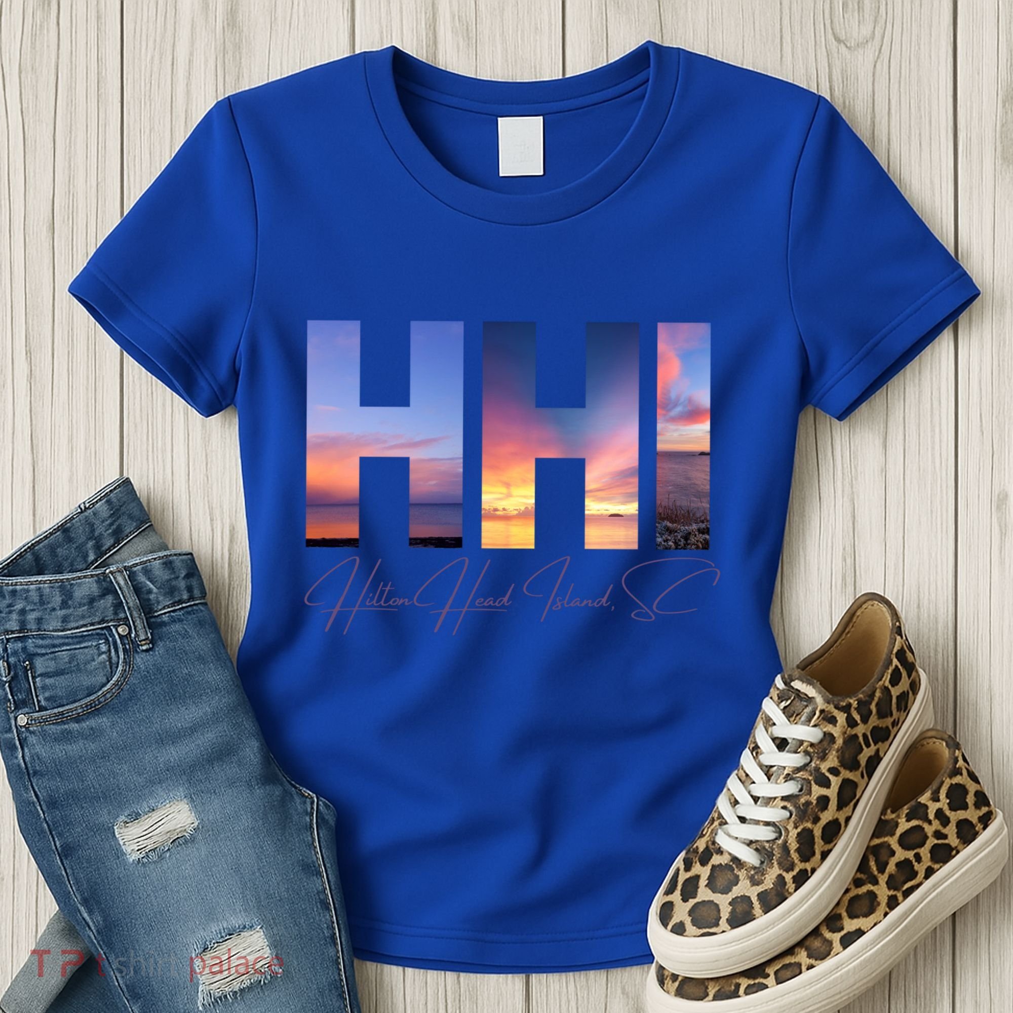 Hilton Head Island South Carolina Gift Sunset Gift Family Trip Gift Women's T-Shirt
