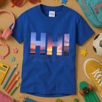 Hilton Head Island South Carolina Gift Sunset Gift Family Trip Gift Kids T-Shirt thumb 3