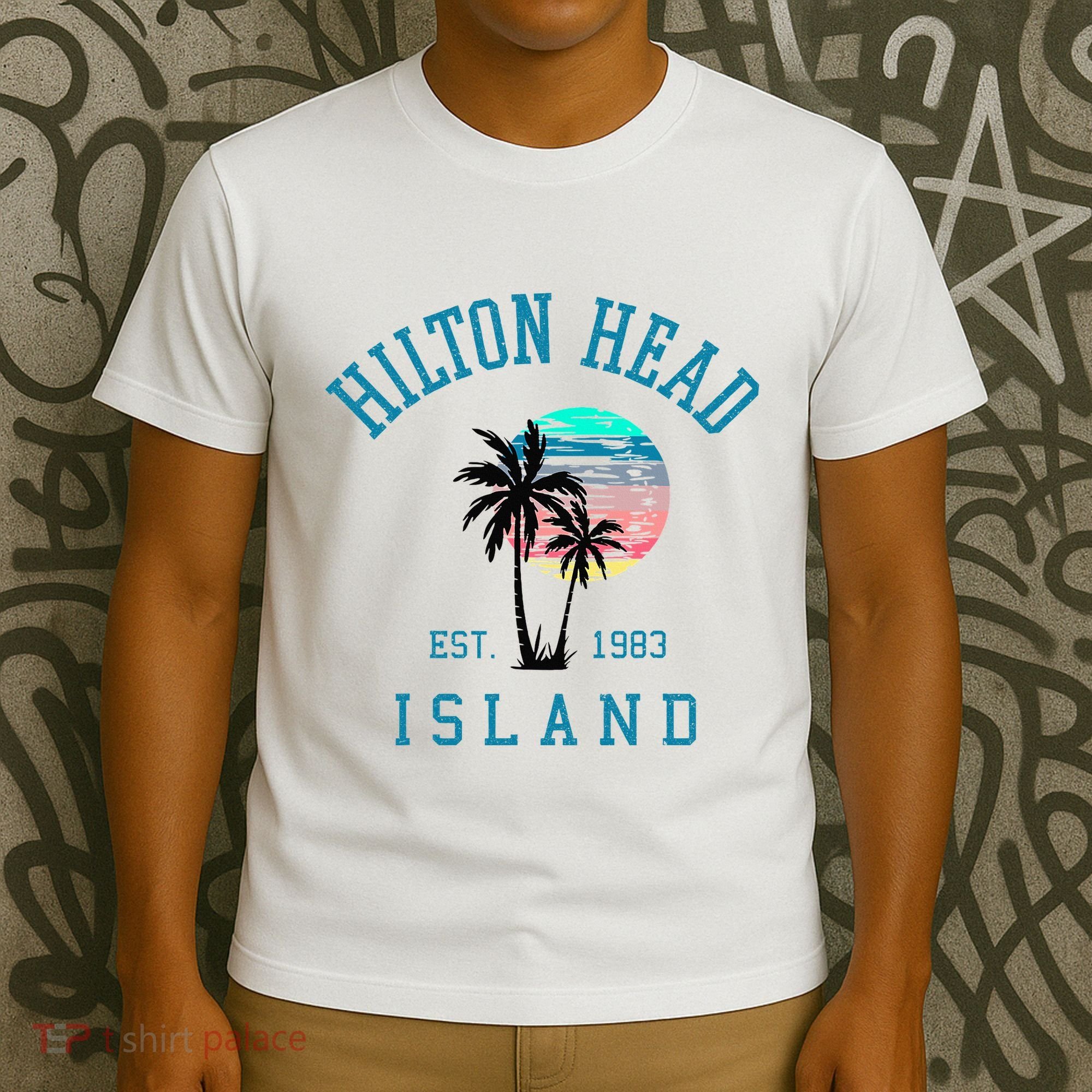 Hilton Head Island South Carolina Beach Palm Trees Summer T-Shirt