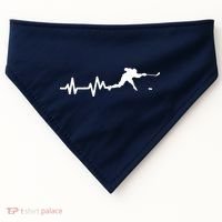 Hockey HeartBeat | Ice Hockey Player Gift USA-Made Doggie Bandana thumb 0