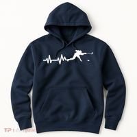 Hockey HeartBeat | Ice Hockey Player Gift Hoodie thumb 0