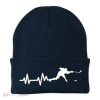 Hockey HeartBeat | Ice Hockey Player Gift Beanie thumb 0