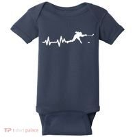 Hockey HeartBeat | Ice Hockey Player Gift Baby Bodysuit thumb 0