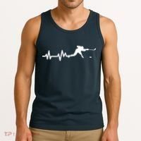 Hockey HeartBeat | Ice Hockey Player Gift Tank Top thumb 3