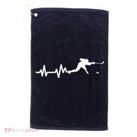 Hockey HeartBeat | Ice Hockey Player Gift Golf Towel thumb 0