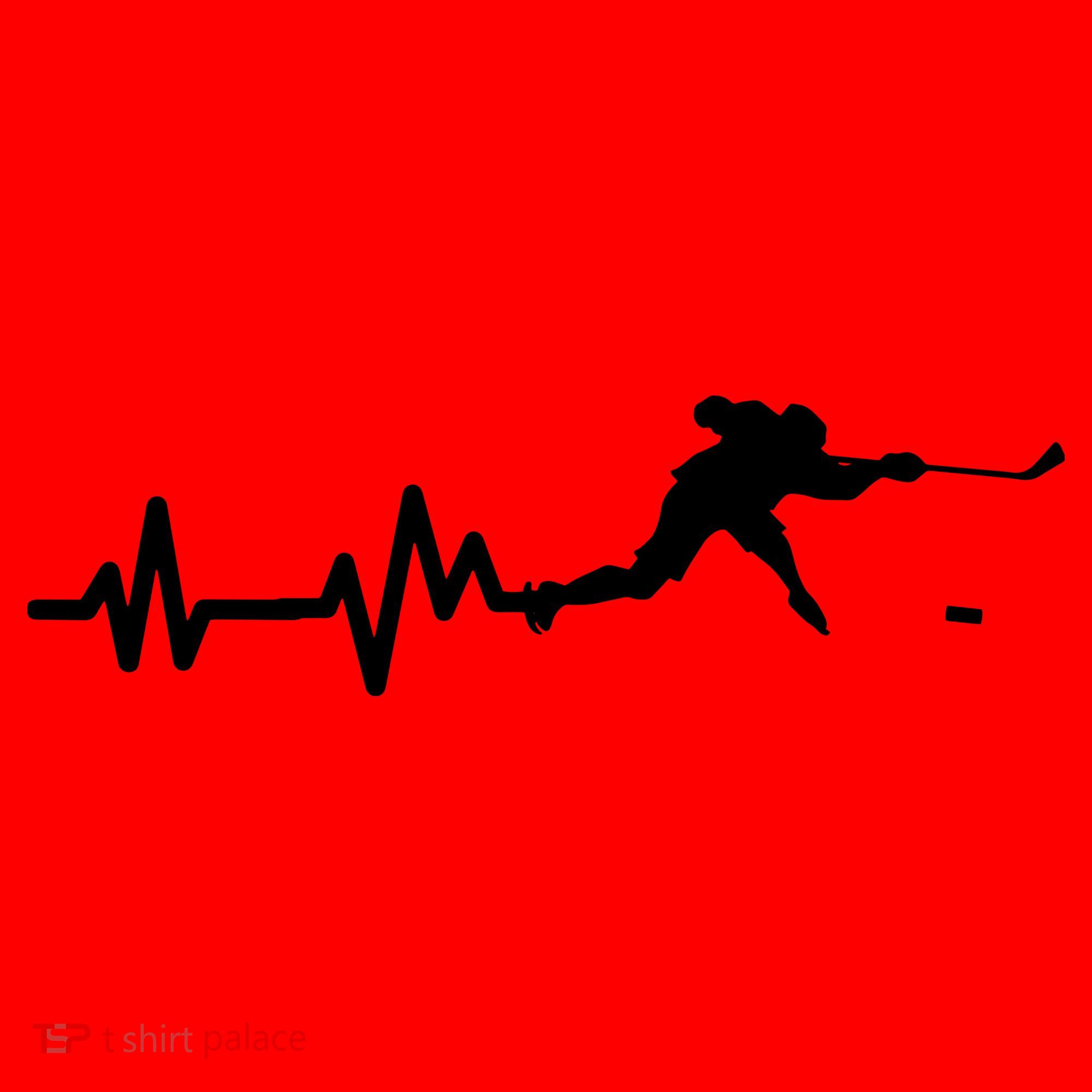 Hockey HeartBeat | Ice Hockey Player Gift Santa Hat