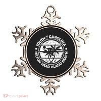 Hilton Head Island Beach South Carolina, Tropical Palm Trees, Ship Anchor Ornament thumb 0