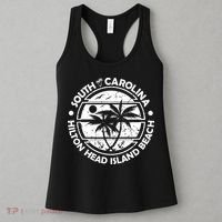 Hilton Head Island Beach South Carolina, Tropical Palm Trees, Ship Anchor Women's Tank Top thumb 3