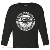 Hilton Head Island Beach South Carolina, Tropical Palm Trees, Ship Anchor Toddler Long Sleeve Shirt thumb 0