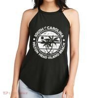 Hilton Head Island Beach South Carolina, Tropical Palm Trees, Ship Anchor Women's Perfect Tri Rocker Tank thumb 2