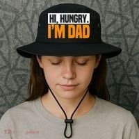 Hi Hungry I'm Dad Jokes Father's Day Gift Bucket Hat thumb 3