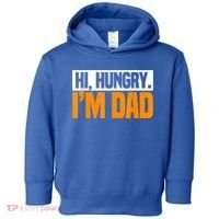Hi Hungry I'm Dad Jokes Father's Day Gift Toddler Hoodie thumb 0