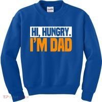 Hi Hungry I'm Dad Jokes Father's Day Gift Kids Sweatshirt thumb 0