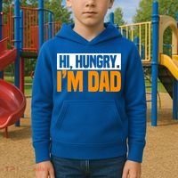 Hi Hungry I'm Dad Jokes Father's Day Gift Kids Hoodie thumb 2