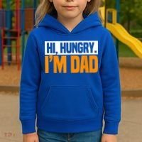Hi Hungry I'm Dad Jokes Father's Day Gift Kids Hoodie thumb 3