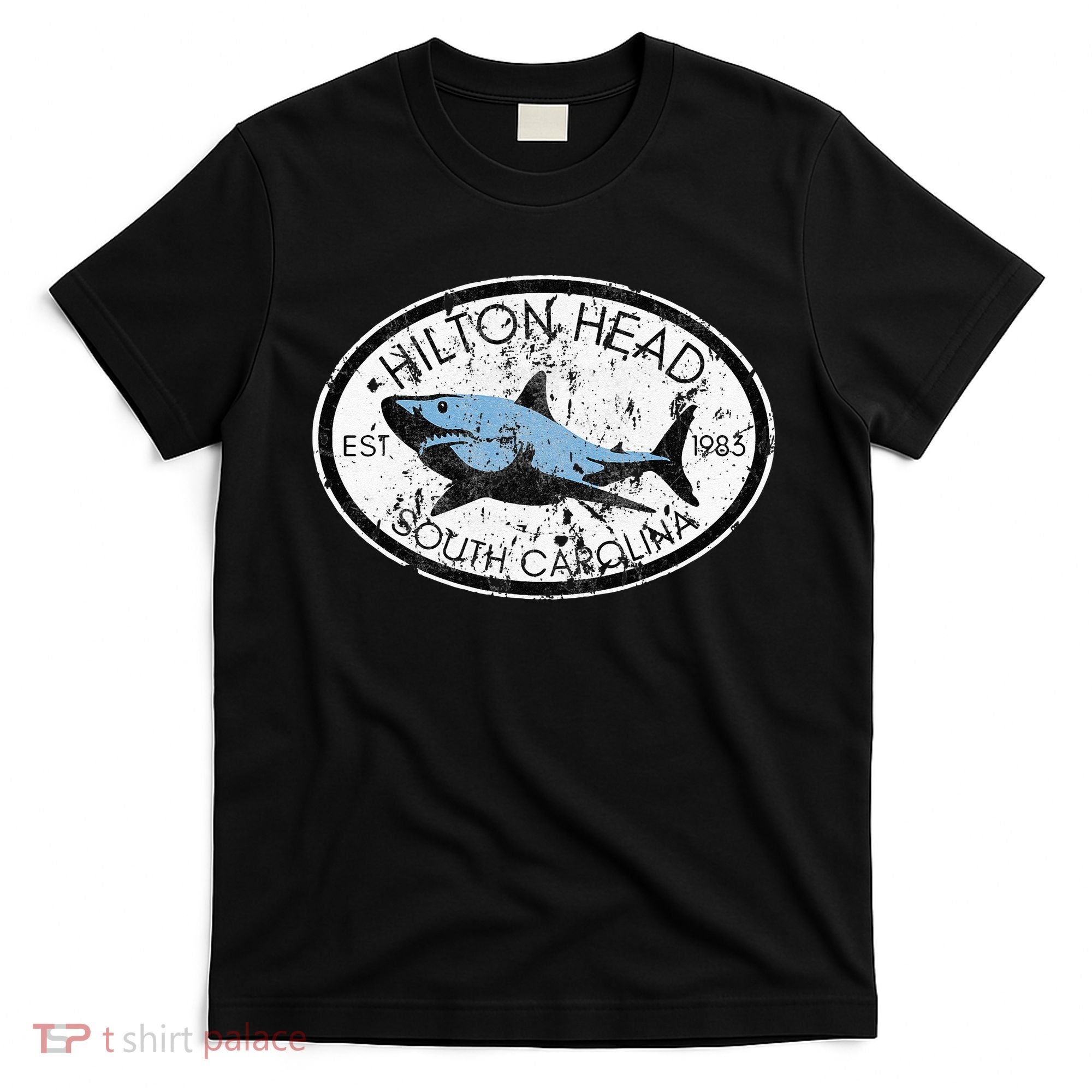 Hilton Head Island South Carolina Fishing Shark Fish Beach T-Shirt