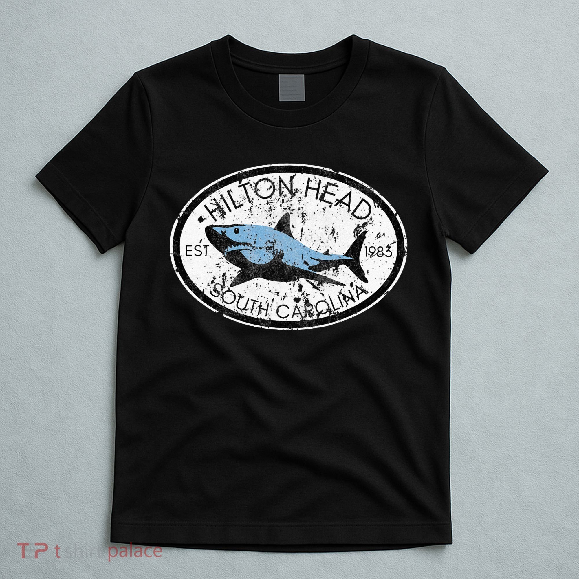 Hilton Head Island South Carolina Fishing Shark Fish Beach T-Shirt