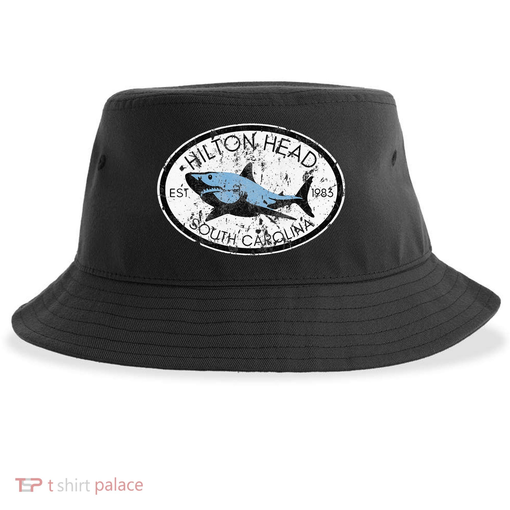 Hilton Head Island South Carolina Fishing Shark Fish Beach Sustainable Bucket Hat