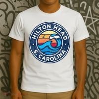 Hilton Head Island South Carolina Sc Vintage Nautical Waves T-Shirt thumb 3