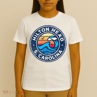 Hilton Head Island South Carolina Sc Vintage Nautical Waves T-Shirt thumb 4