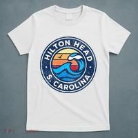Hilton Head Island South Carolina Sc Vintage Nautical Waves T-Shirt thumb 5