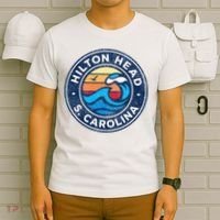 Hilton Head Island South Carolina Sc Vintage Nautical Waves T-Shirt thumb 6