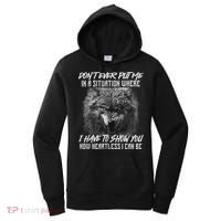 How Heartless I Can Be Wolf Lover Wildlife Animal Women's Hoodie thumb 0