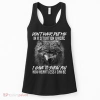 How Heartless I Can Be Wolf Lover Wildlife Animal Women's Tank Top thumb 0