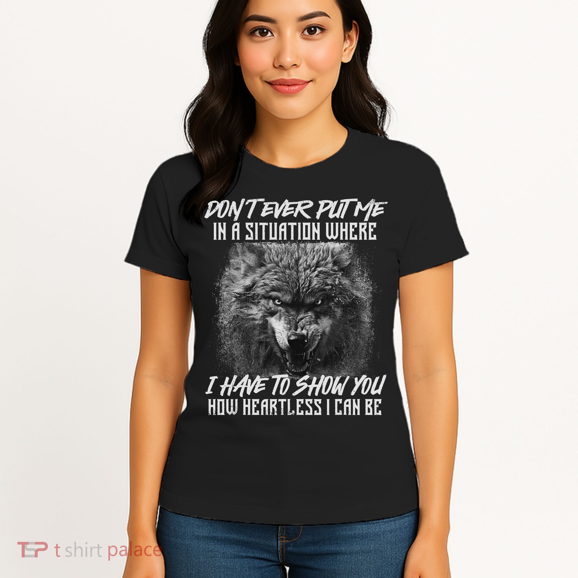 How Heartless I Can Be Wolf Lover Wildlife Animal Women's T-Shirt
