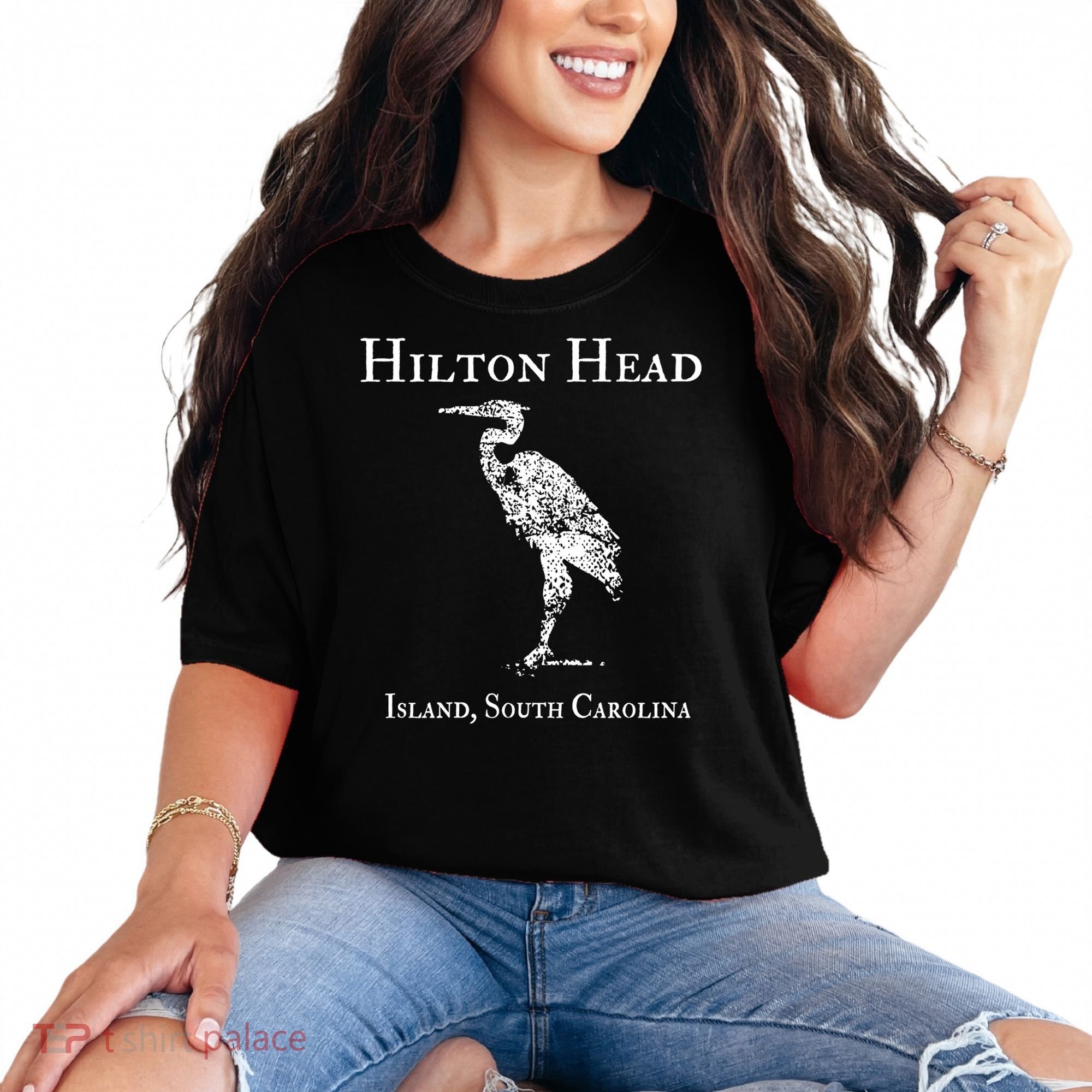 Hilton Head Island Crane Family Vacation Gift Comfort Colors T-Shirt