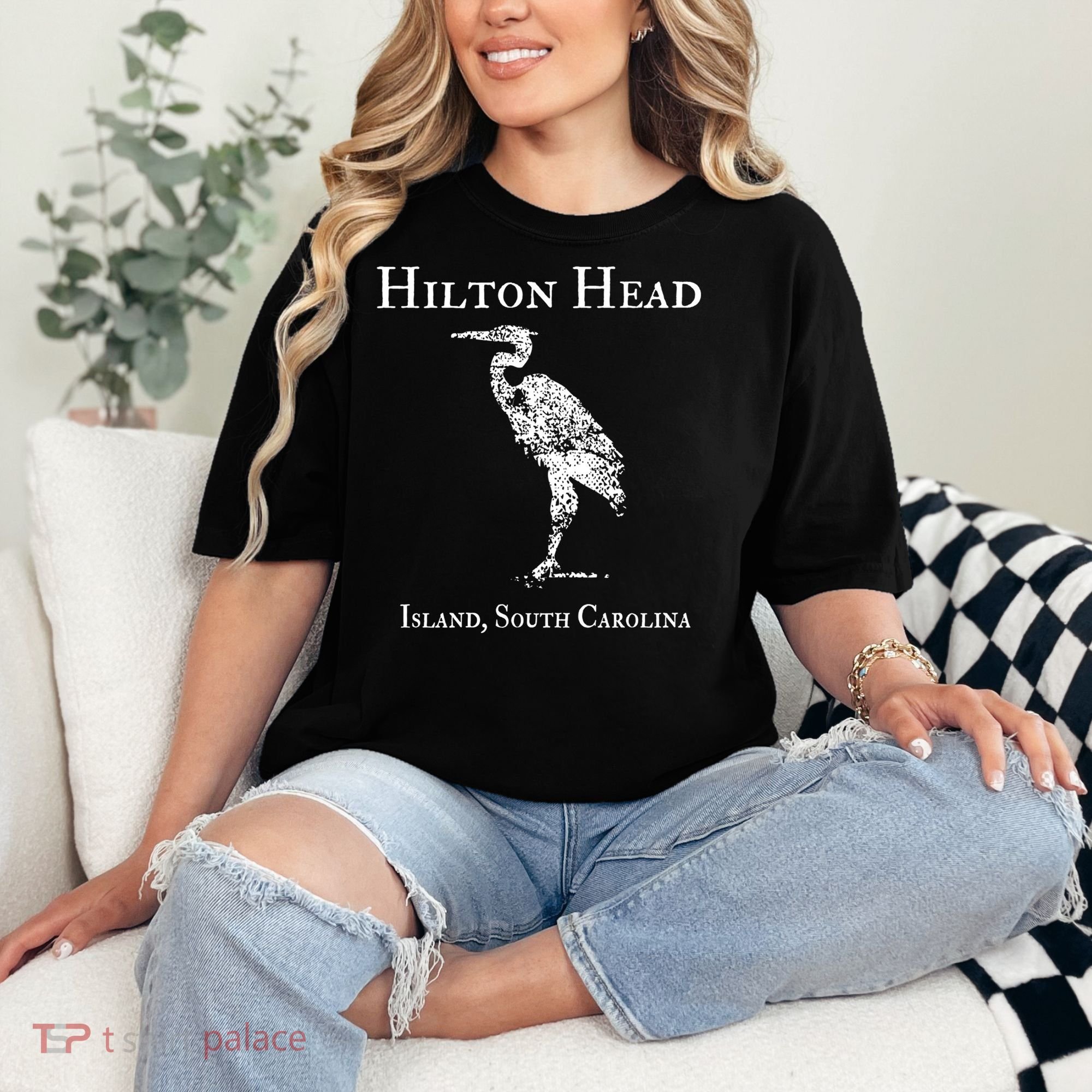 Hilton Head Island Crane Family Vacation Gift Comfort Colors T-Shirt
