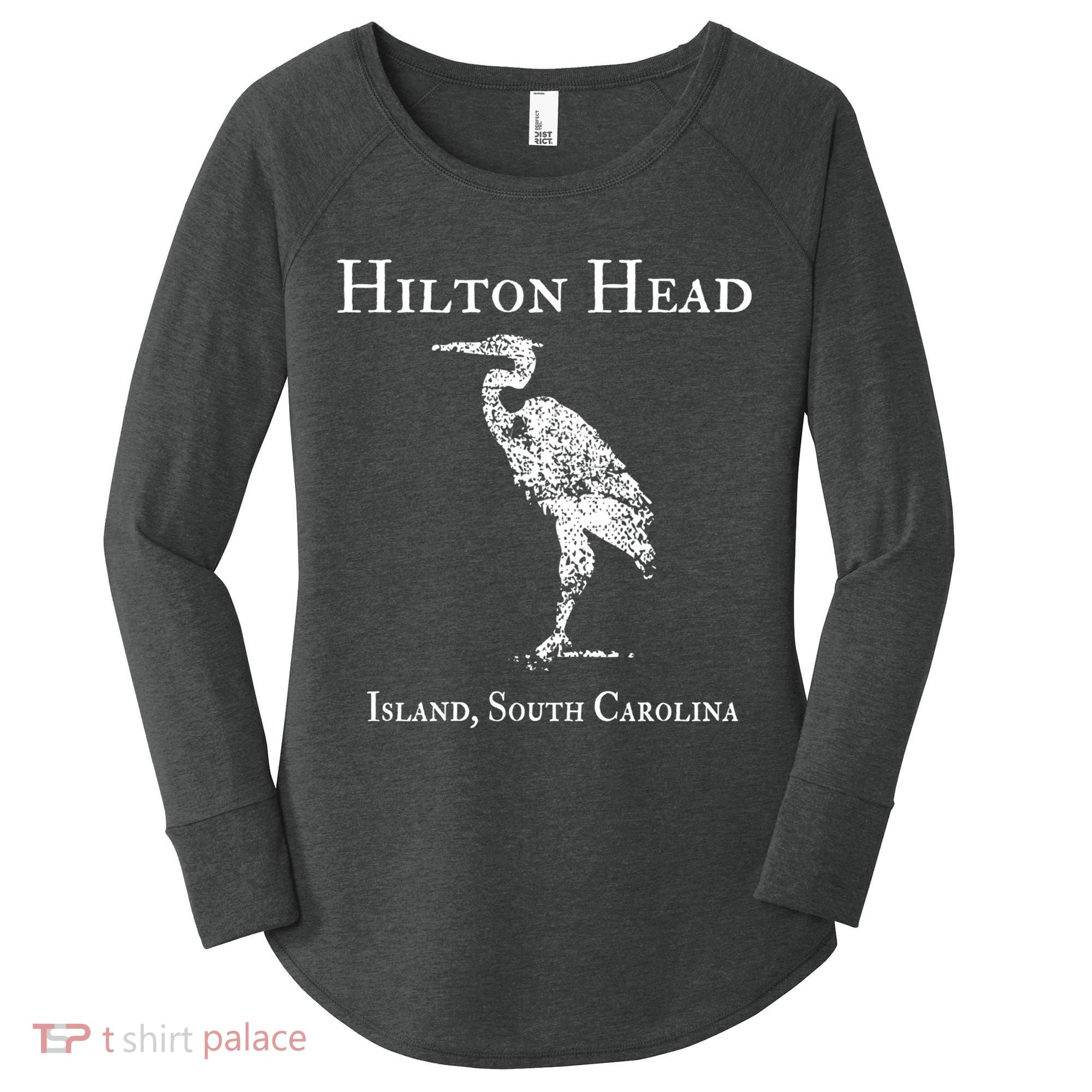 Hilton Head Island Crane Family Vacation Gift Women's Perfect Tri Tunic Long Sleeve Shirt