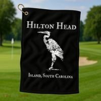 Hilton Head Island Crane Family Vacation Gift Golf Towel thumb 1