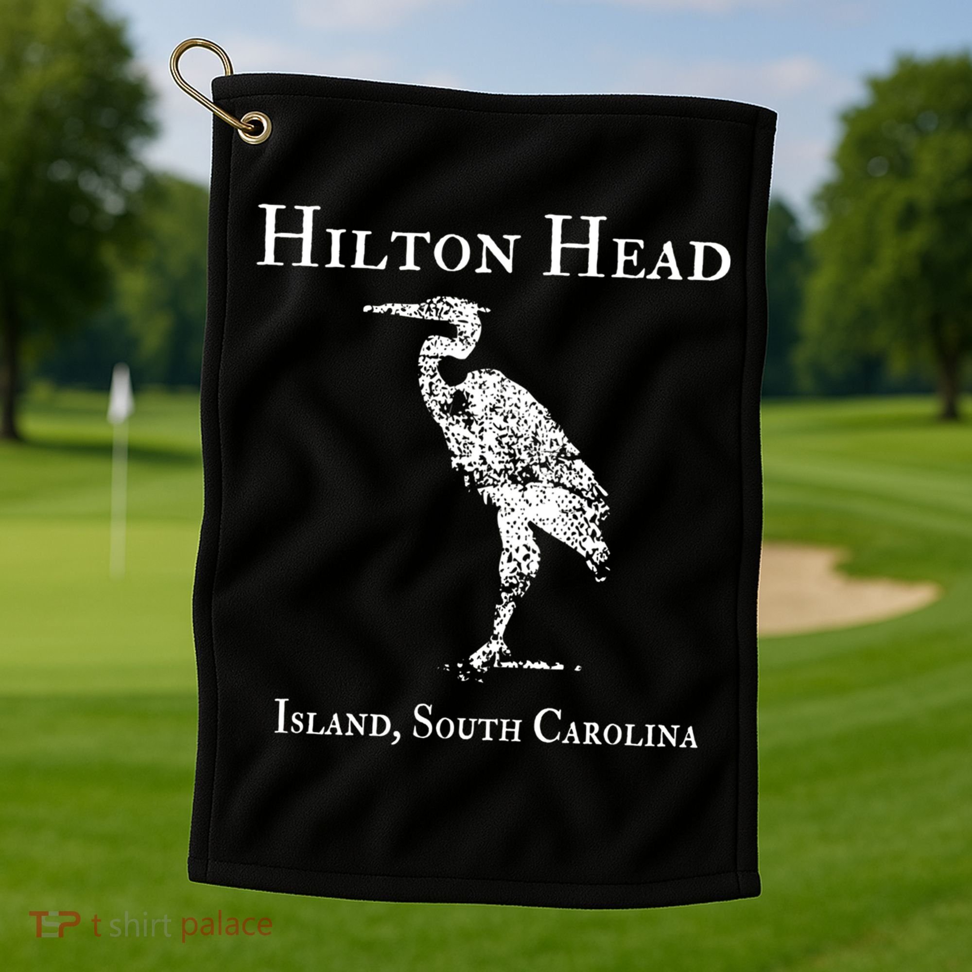 Hilton Head Island Crane Family Vacation Gift Golf Towel