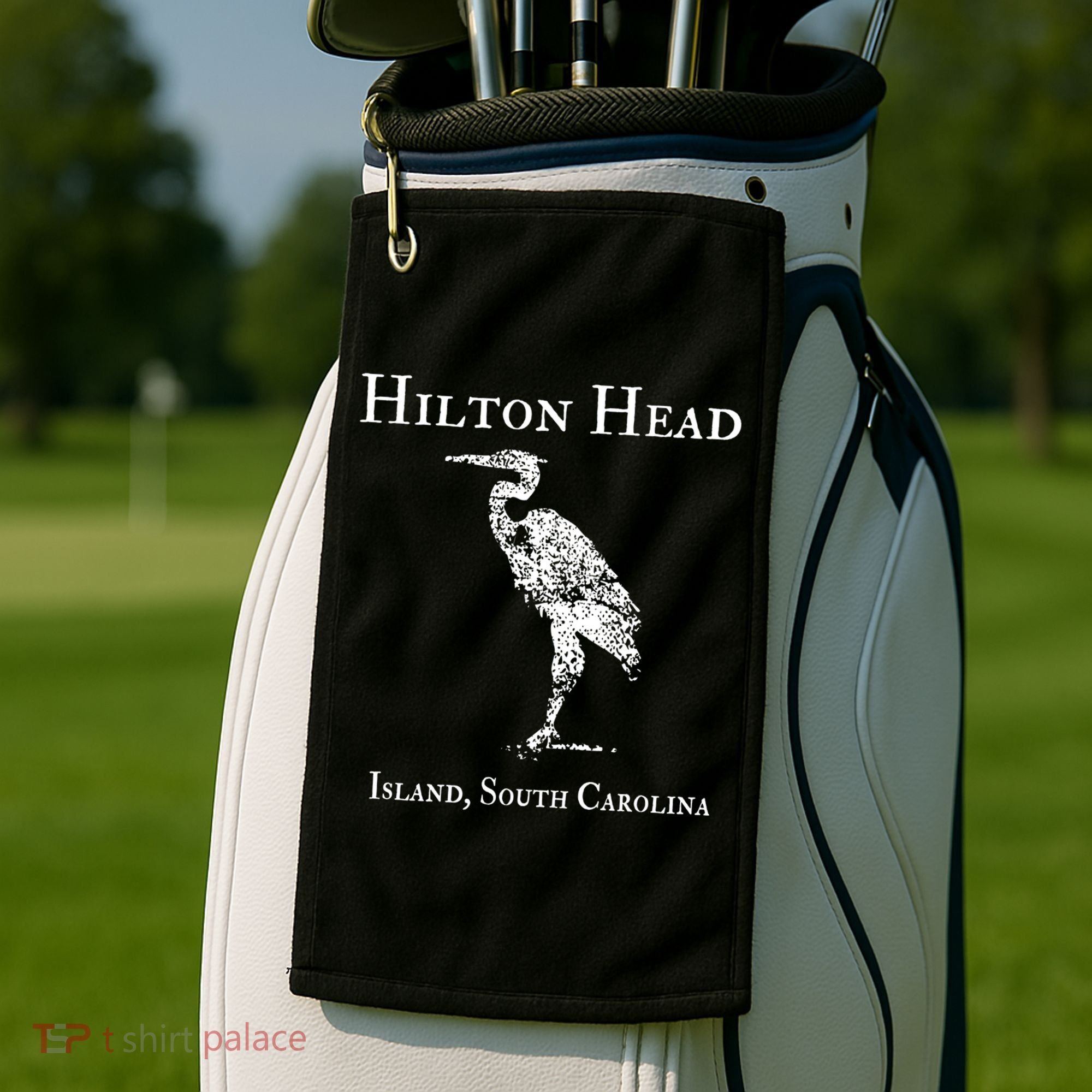 Hilton Head Island Crane Family Vacation Gift Golf Towel